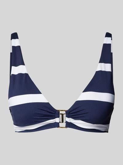 Lauren Ralph Lauren Bikini Oberteil Mit Streifenmuster Dunkelblau