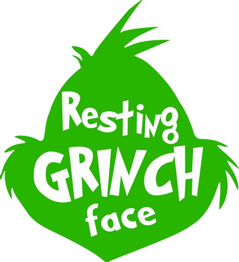 Resting Grinch Face Svg Grinch Santa Resting Face Svg Png Cut File