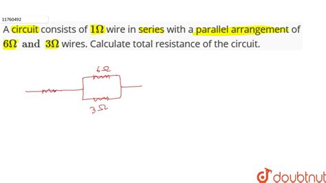 A Circuit Consists Of `1 Omega` Wire In Series With A Parallel