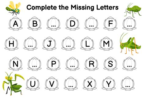 Juego Educativo Para Completar Las Letras Que Faltan Con Una Linda