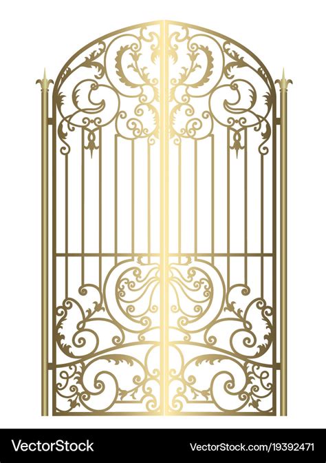 Forged Metal Gate Royalty Free Vector Image Vectorstock