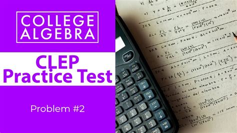 CLEP College Algebra Review Problem 2 YouTube