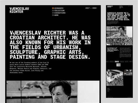 Richter — Biography Layout By Fran Mubrin On Dribbble
