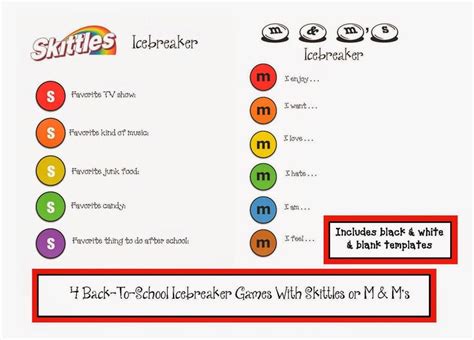 M And M And Skittle Icebreaker Games