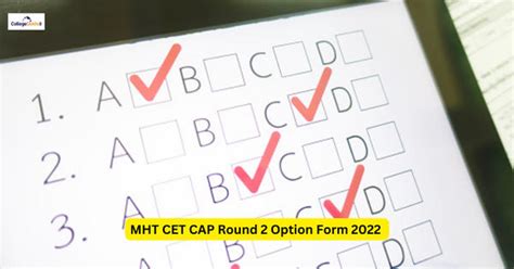 Mht Cet Cap Round 2 Option Form 2022 Released Link Important