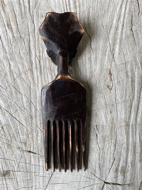 Afro Comb, Afro Pick, Wooden Comb, African Wooden Comb, Decorative Comb, Handcarved Comb - Etsy