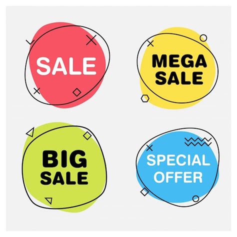 Free Vector Round Sale Banners