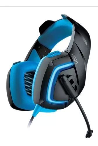 Auriculares Gamer Microfono Leds Pc Ps Switch Noga Color Azul