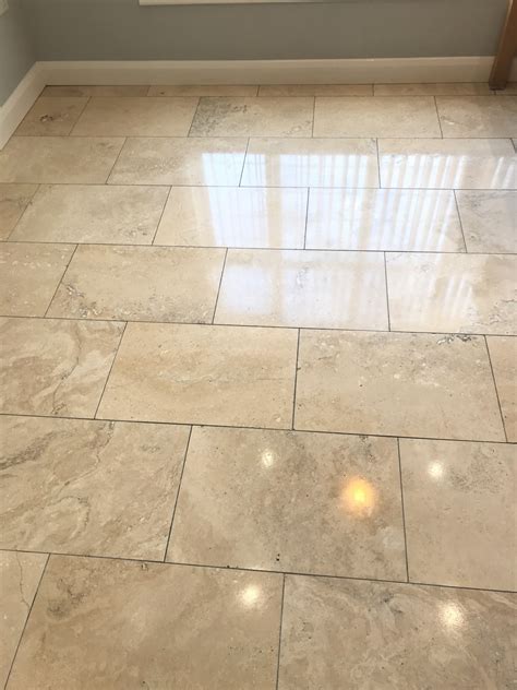 Travertine Kitchen Floor Polished in Stoke on Trent - Tile Cleaners ...