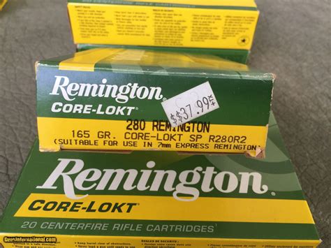 Remington 280 Rem 7 Mm Express Core LOKT 165 Grain Soft Point For