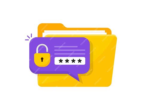 Premium Vector Folder Lock Icon Secure Folder With Confidential Files