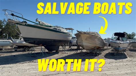 Checking Out Salvage Boats In Florida Copart Youtube