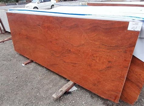 Rust Color Multi Red Granite Slab For Flooring Thickness Mm At Rs