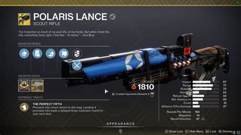 Destiny Polaris Lance Catalyst How To Get Them