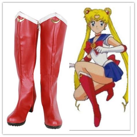 Hot Japanese Anime Sailor Moon Red Girls Cosplay Shoes Boots Custome Customized Ebay