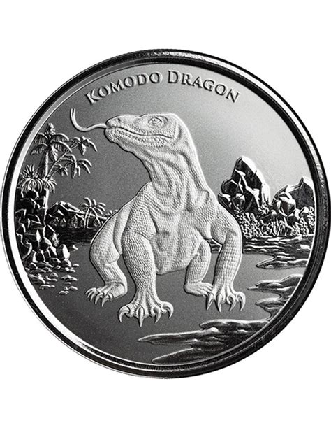 DRAGO DI KOMODO 1 Oz Moneta Argento 2 Tokelau 2022