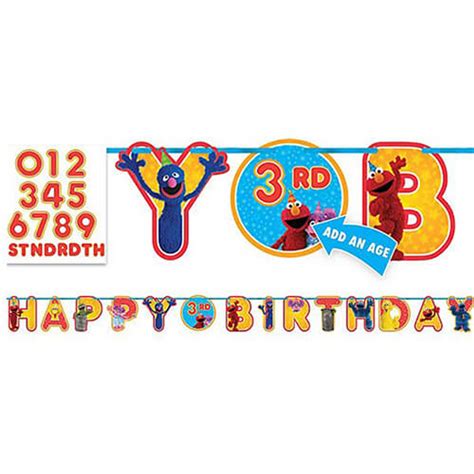 Sesame Street Happy Birthday Banner