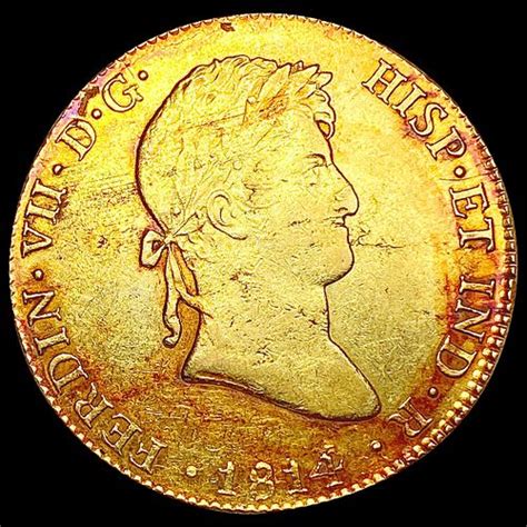 1814 Spain 7615oz Gold 8 Escudos Lightly Circulat For Sale At Auction