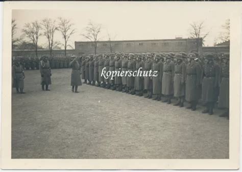 Foto Wehrmacht Soldaten Kaserne Ort Vereidigung Wk Eur