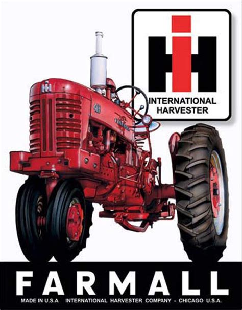 Metal Sign International Harvester Farmall 400 Tractor International