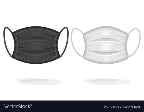 Medical Or Surgical Face Masks Isolated On White Vector Image