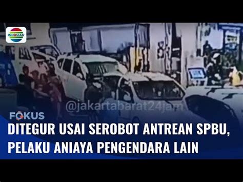 Tak Terima Ditegur Karena Serobot Antrean Di SPBU Pengemudi Pukul