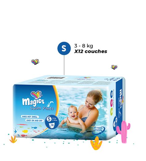 Magics Culottes de bain Taille S 3 8kg Sachet de12 Pièces