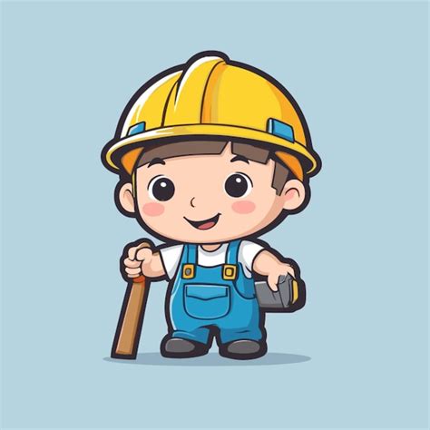 Premium Vector Construction Worker Cartoon Vector