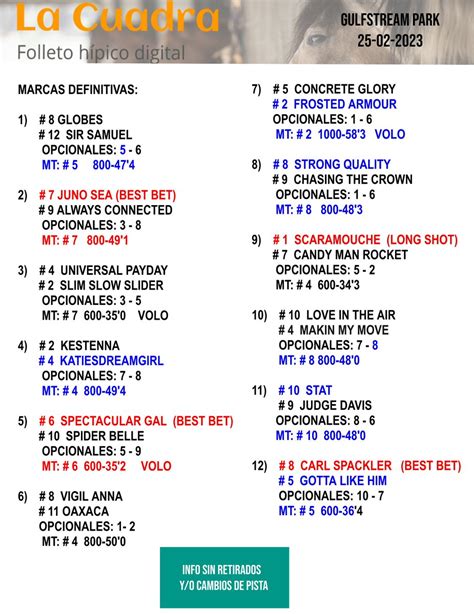 Folleto La Cuadra On Twitter Gulfstream Park Hoy No