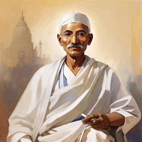 Premium Ai Image Mahatma Gandhi Indian Freedom Fighter 2 October