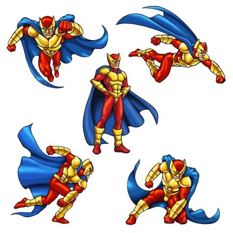 Super Hero Poses Vector By Wolfehanson On Deviantart Superhero Art