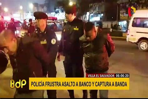 Polic A Frustra Robo A Agencia Bancaria En Villa El Salvador V Deo