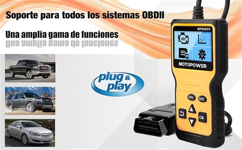 Motopower Mp Lector De C Digo Obd Esc Ner Para Autom Vil