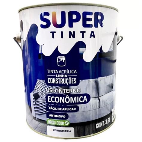 Tinta Econômica Acrílica Uso Interno Antimofo cor BRANCO 3 6L Super