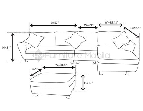 Lorna L Shaped Sofa With Stool Furniture Manila