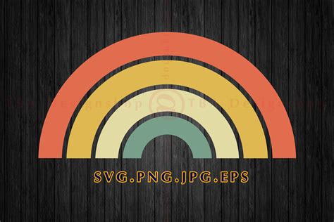 Vintage Retro Rainbow Svg Rainbow Svg Rainbow Be Happy Svg Etsy