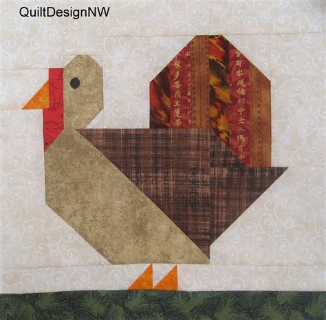 Patch Turkey Quilt Block Pattern make a 6 or 12 - Etsy