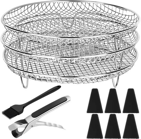 Round Air Fryer Rack For Ninja 3 Layer Stackable Air Fryer Accessories Air Fryer Rack Round