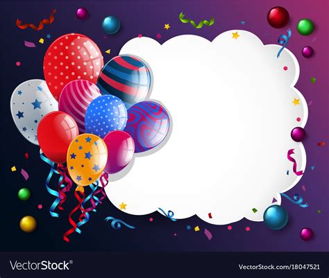 Free Happy Birthday Balloons Border Vector Eps Illustrator  Png