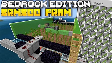 Ferme Bamboo Facile En Sur Minecraft Bedrock Mcpe Xbox Ps