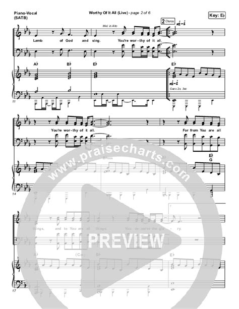 Worthy Of It All (Live) Sheet Music PDF (CeCe Winans) - PraiseCharts