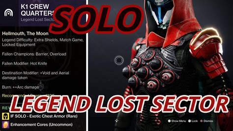 How To Get Omnioculus Exotic Solo 1300 Legend Lost Sector K1 Crew