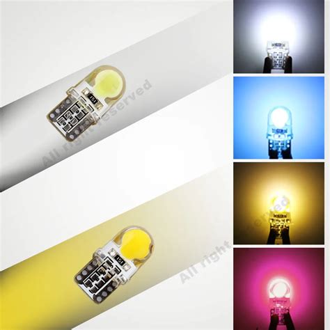 15pcs Car Led Bulbs T10 194 168 W5W COB 8 SMD LED CANBUS Silica Bright