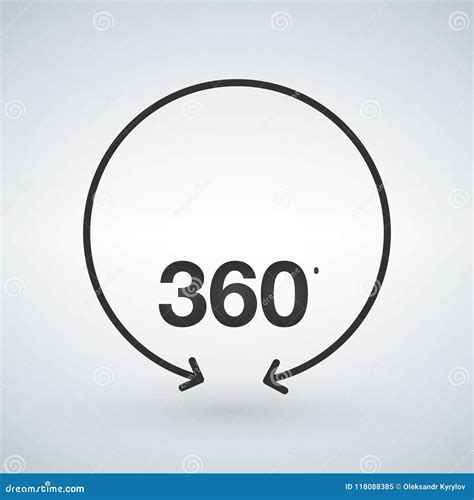 Circle With Degrees Marked Vector Illustration
