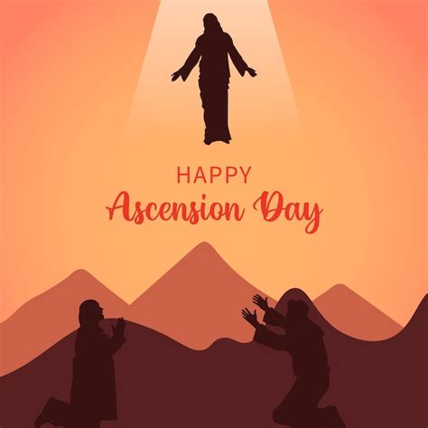 Premium Vector Happy Ascension Day Of Jesus Christ Illustration