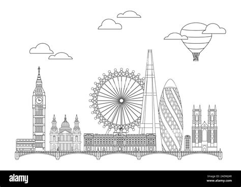 London Skyline Outline High Resolution Stock Photography and Images - Alamy