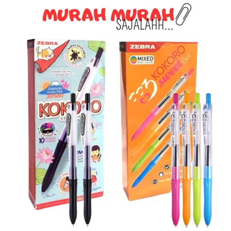 Jual Pulpen Gel Kokoro 1 Pack PEN ZEBRA KOKORO GEL 0 5 BLACK Kokoro