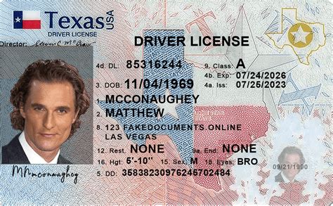 Texas Driver S License Fake Documents Online