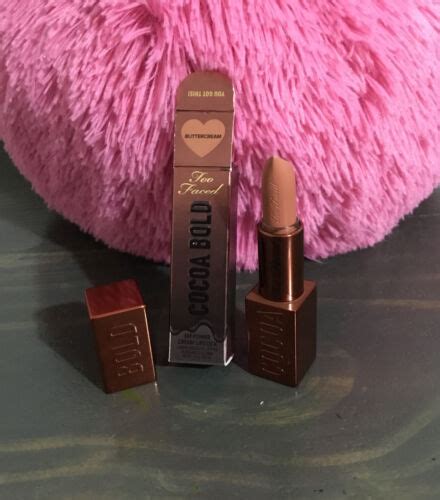 Too Faced Cocoa Bold Em Power Cream Lipstick Buttercream New 💯authentic A1 Ebay