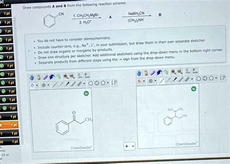 SOLVED Draw Compounds A And B From The Following Reaction Scheme